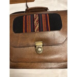 Beara Beara Leather Bag Canvas Crossbody Satchel SW Boho